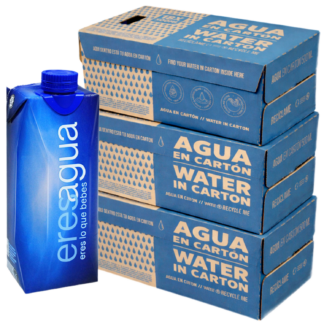 3 cajas de agua osmotizada Eresagua con 54 botellas de 0,5 L